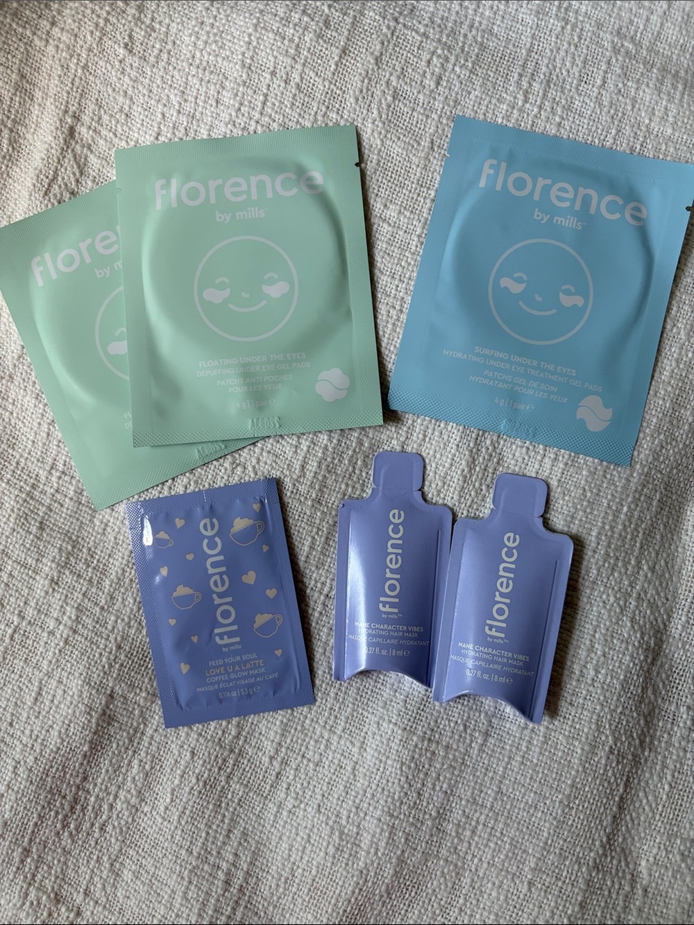 ⭐️5 for $20 - 6 Florence by Mills Skincare/Haircare Samples